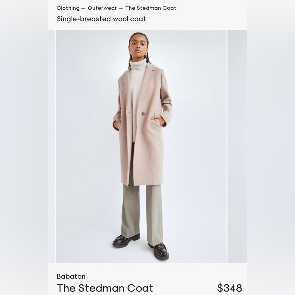 Babaton Stedman Coat size S